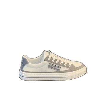 Pantofi sport pentru bărbați din canvas, 2025, talpă moale, casual, albi, cu design color-block