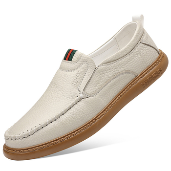 Muške mokasice od kože gornjeg sloja, prozračne casual slip-on, mekana potplata, 5118