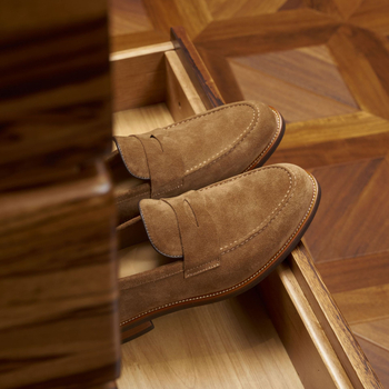 Férfi légáteresztő bőrlapos loaferek, slip-on, vastag talppal, könnyű mindennapi cipő