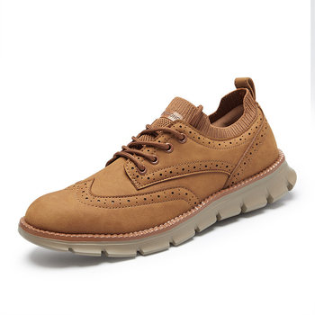 Muške kožne loaferice u korejskom stilu, casual obuća s brogue detaljima, prozračna