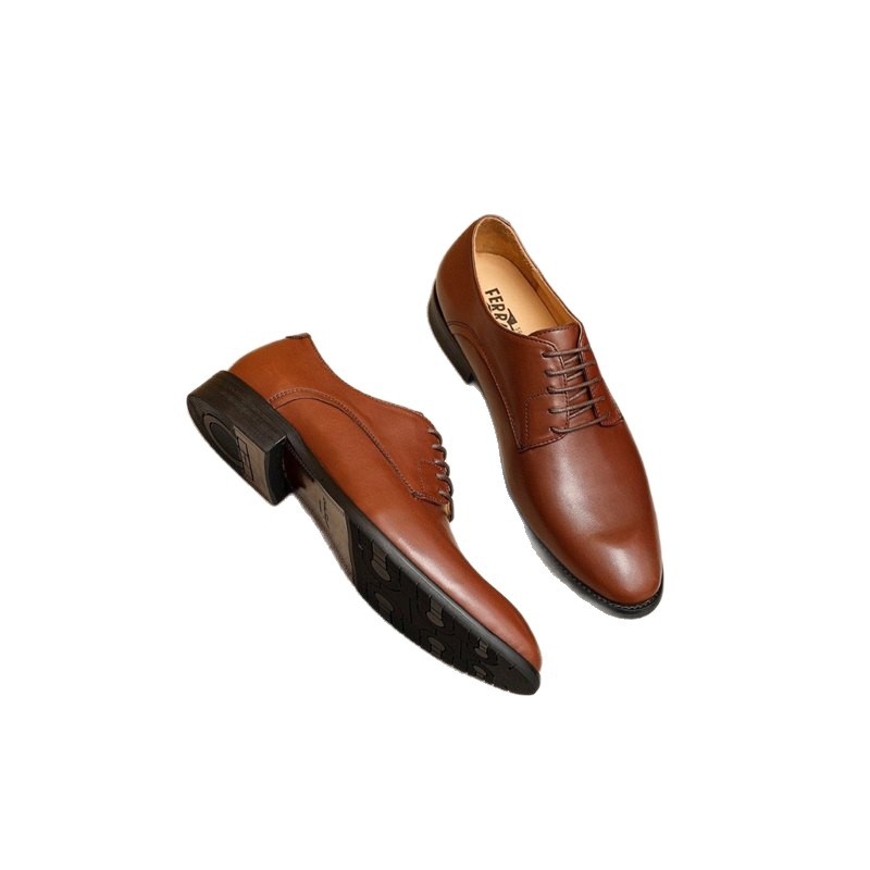 Pantofi eleganți de bărbați din piele lucioasă, cu vârf drept, stil britanic Oxford