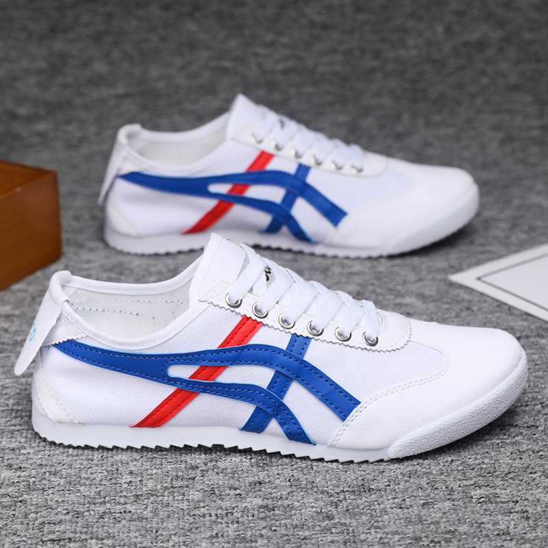 Uniszex vászoncipő alacsony felsőrésszel és fűzőkkel, Converse-stílusú, mindennapi sportcipő