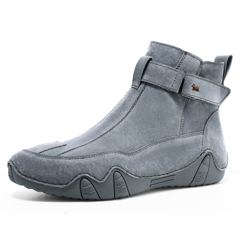 Ghete de bărbați din piele naturală, stil retro Martin, deasupra gleznelor, mărime mare, încălțăminte durabilă pentru exterior