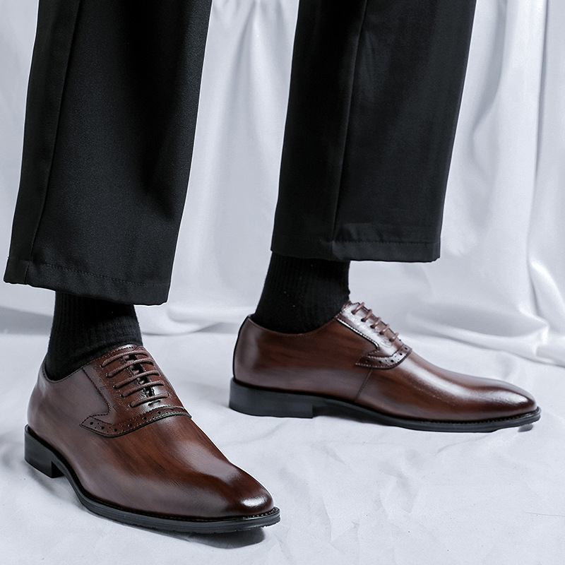 Pantofi bărbați din piele slip-on, stil britanic, vară 2026, versatil pentru business și casual