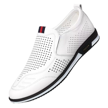 Muške ljetne kožne cipele s mekanom potplatom, slip-on za poslovno-opušten stil, prozračne