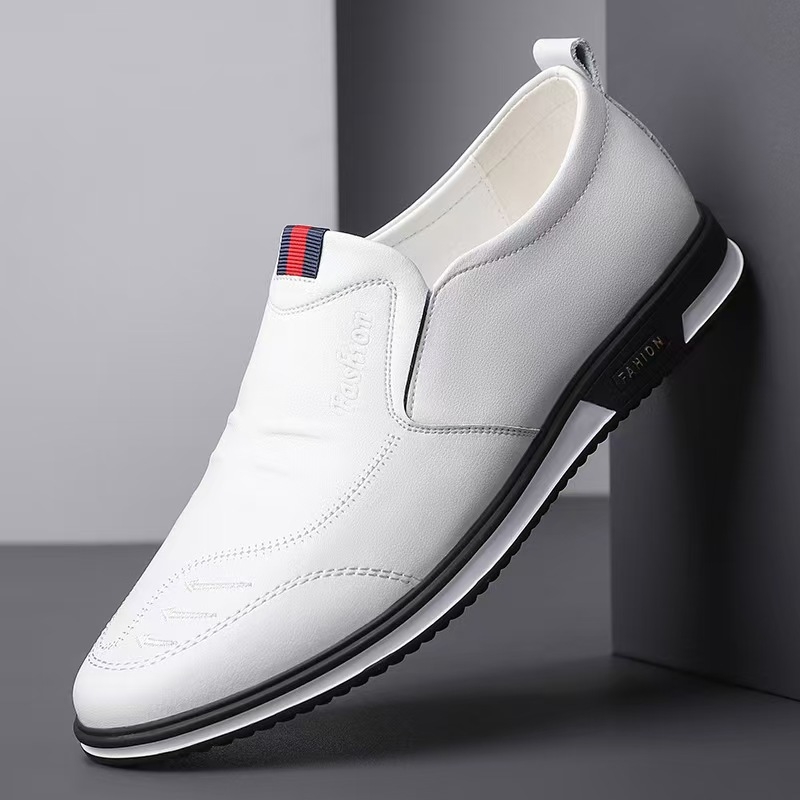 Muške ljetne kožne cipele s mekanom potplatom, slip-on za poslovno-opušten stil, prozračne