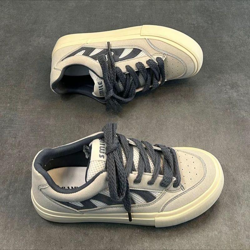 Adidași din canvas unisex, respirabili, talpă groasă, stil casual retro, vară 2025