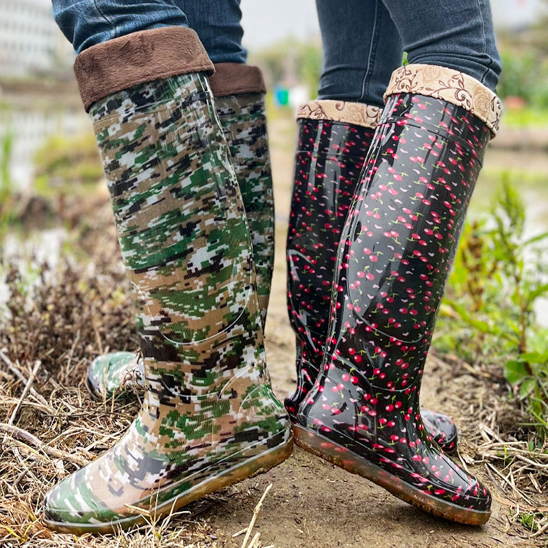 Nove unisex čizme za kišu do koljena s mekanom ravnom podom, za rižna polja