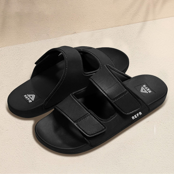 Muške kožne sandale s Velcro trakom – ljetne casual sandale za plažu, korejski stil 2025