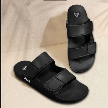 Muške kožne sandale s Velcro trakom – ljetne casual sandale za plažu, korejski stil 2025