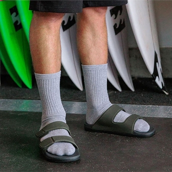 Muške kožne sandale s Velcro trakom – ljetne casual sandale za plažu, korejski stil 2025