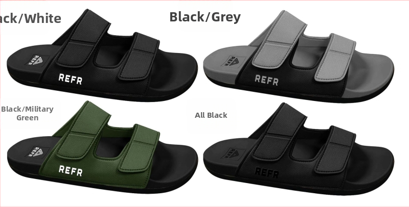 Muške kožne sandale s Velcro trakom – ljetne casual sandale za plažu, korejski stil 2025