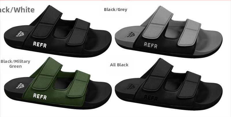 Muške kožne sandale s Velcro trakom – ljetne casual sandale za plažu, korejski stil 2025