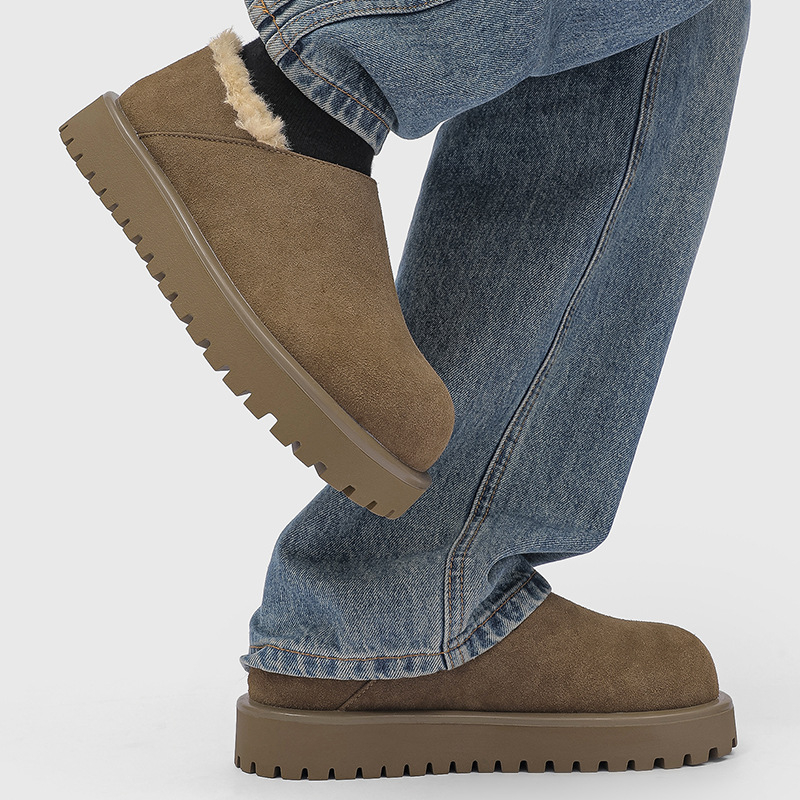 Muški zimski loaferi s debelim potplatom i fleece podstavom, topli i udobni, casual stil, snježne čizme