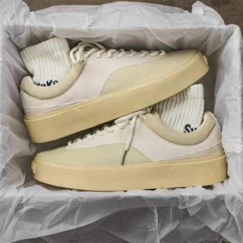 Pantofi sport pentru bărbați din pânză, low-top, stil skateboard, sneakers casual cu talpă groasă și căptușeală respirabilă