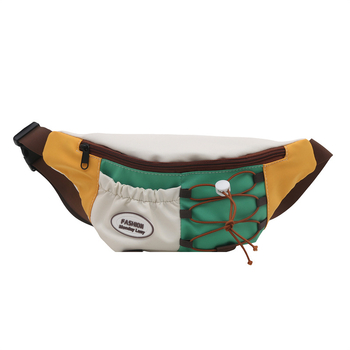 Torba za prsa u kontrastnim bojama, unisex, Harajuku nadahnuta retro crossbody dizajn