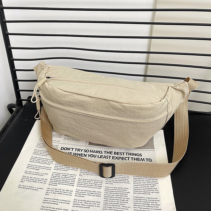 Casual trendi crossbody torba, jednostavna i svestrana, za nošenje preko prsa ili oko struka, najlon, unisex