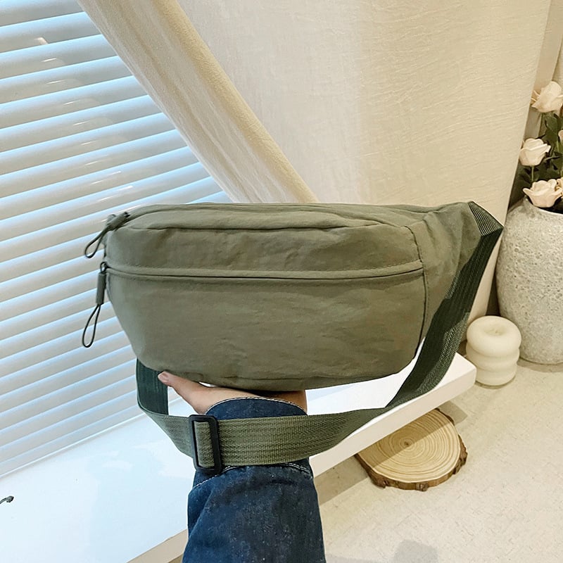 Casual trendi crossbody torba, jednostavna i svestrana, za nošenje preko prsa ili oko struka, najlon, unisex