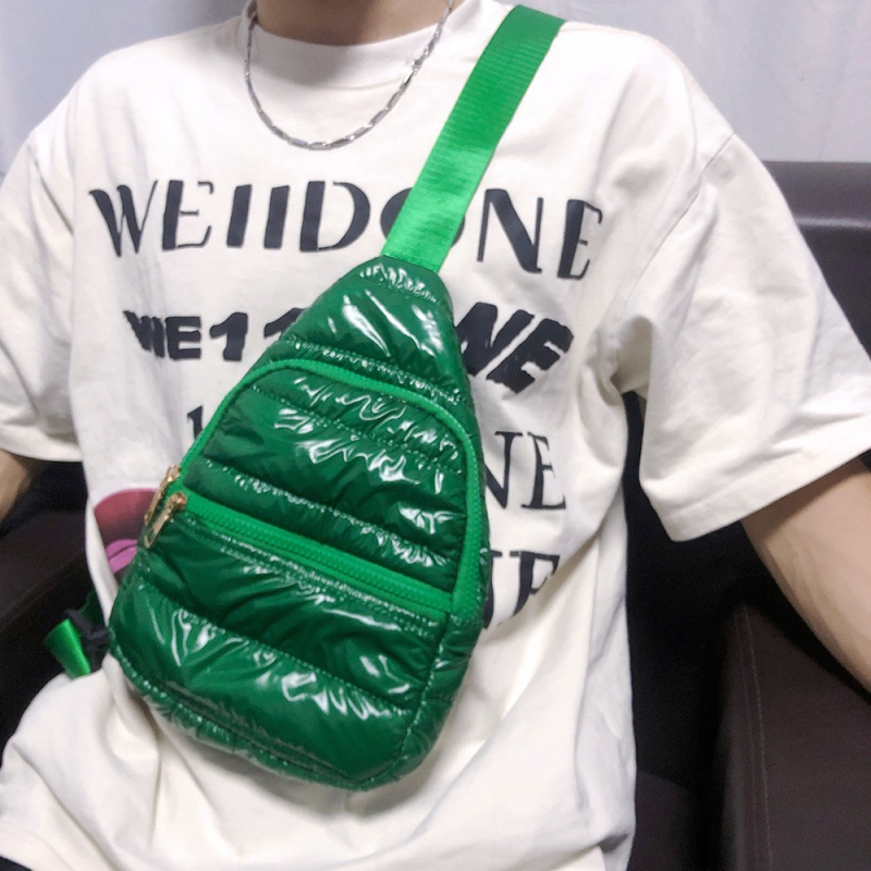 Nova ženska crossbody torba s down-cotton punjenjem, mekana za aktivnosti na otvorenom, mala torba sa zatvaračem
