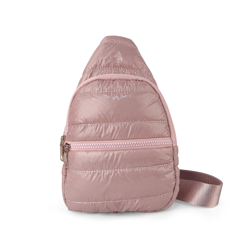 Nova ženska crossbody torba s down-cotton punjenjem, mekana za aktivnosti na otvorenom, mala torba sa zatvaračem