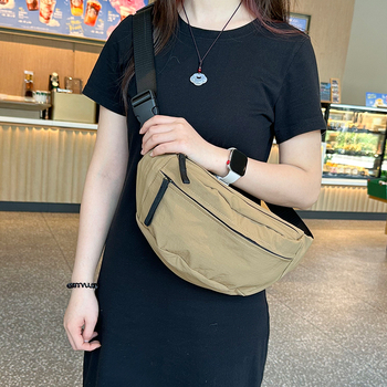 Torba preko ramena u korejskom stilu od najlona za žene, za svakodnevno sportanje i vožnju biciklom, planinski stil, unisex minimalistički dizajn