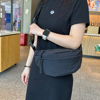 Torba preko ramena u korejskom stilu od najlona za žene, za svakodnevno sportanje i vožnju biciklom, planinski stil, unisex minimalistički dizajn