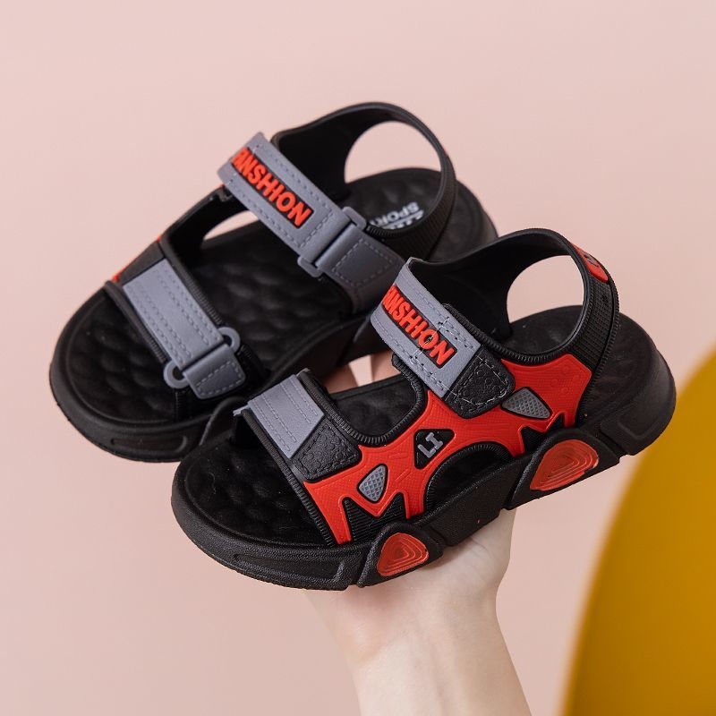 Dječje sandale u korejskom stilu, ljeto 2025, mekana potplata, protuklizne, Velcro kopčanje, za dječake