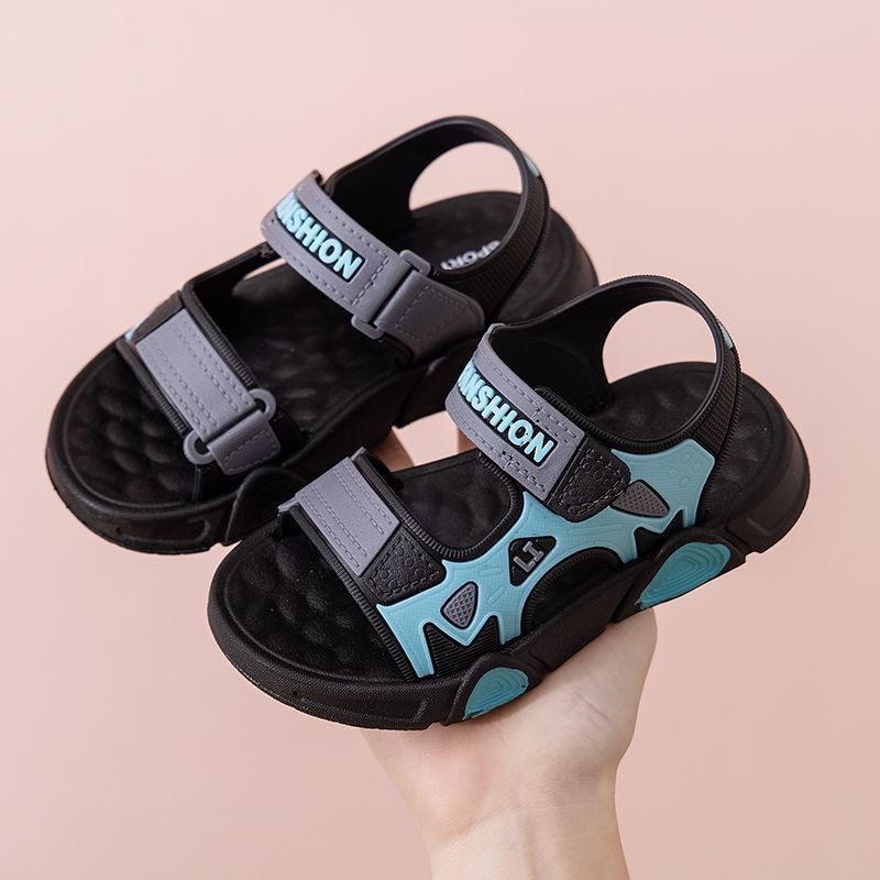 Dječje sandale u korejskom stilu, ljeto 2025, mekana potplata, protuklizne, Velcro kopčanje, za dječake