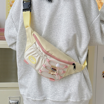 2025 ženska crossbody torbica u japanskom stilu, mala nylon torba s kontrastnim bojama, za svakodnevnu upotrebu i sport