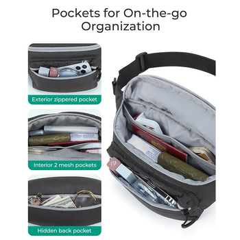 Ženska jednobojna lagana pojasna torba, casual sports crossbody torba