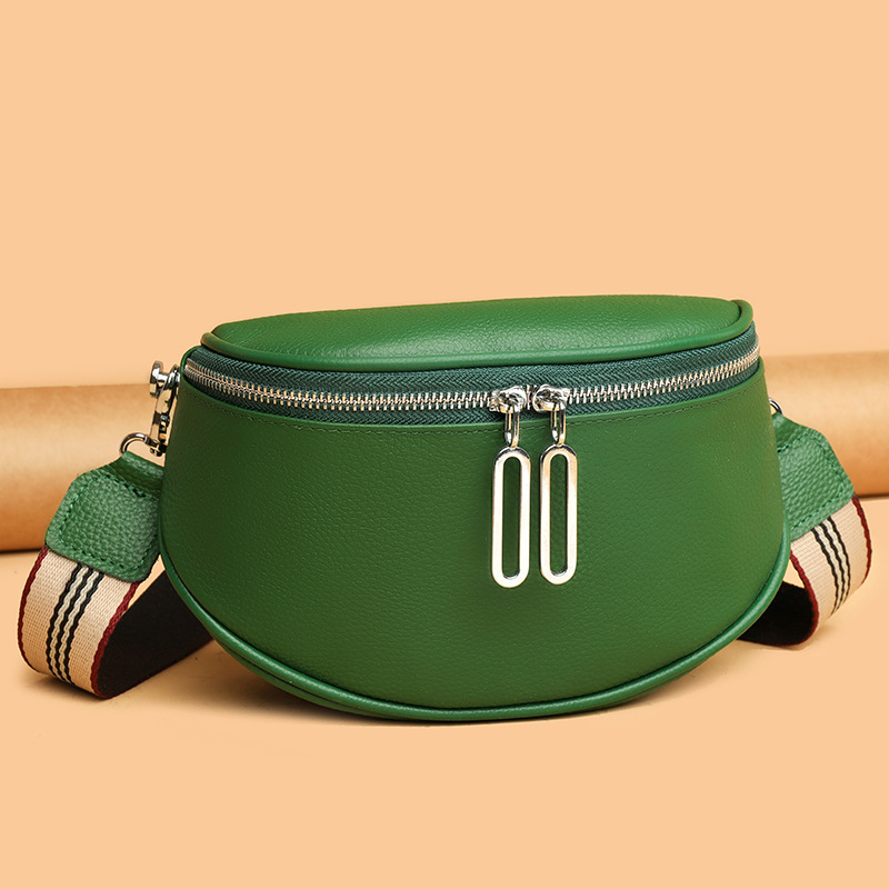 Torba za struk od prave kože, crossbody stil, sedlo dizajn, lagana za svakodnevnu uporabu