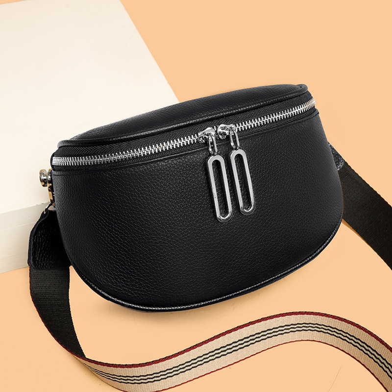 Torba za struk od prave kože, crossbody stil, sedlo dizajn, lagana za svakodnevnu uporabu