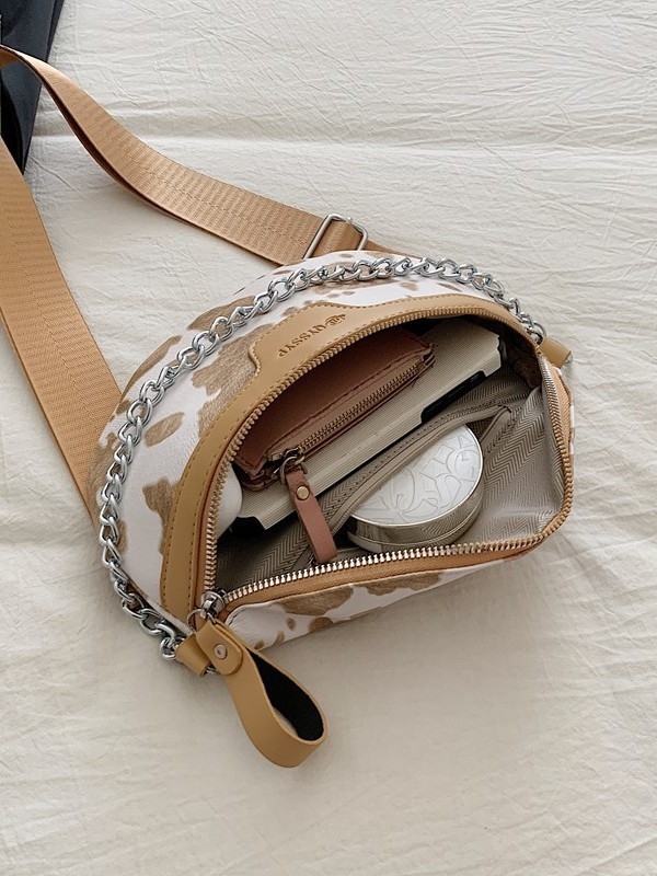 Ženska crossbody torbica s leopardim uzorkom, retro karirani dizajn, 2025