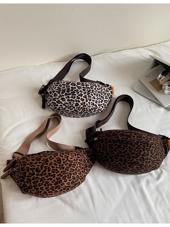 Ženska torbica za pojas s leopard printom, gradski stil, svakodnevna upotreba, zima 2025