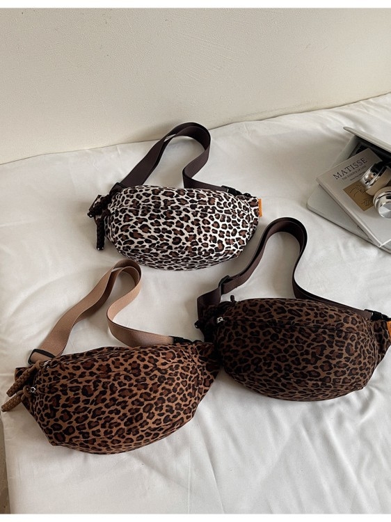Ženska torbica za pojas s leopard printom, gradski stil, svakodnevna upotreba, zima 2025
