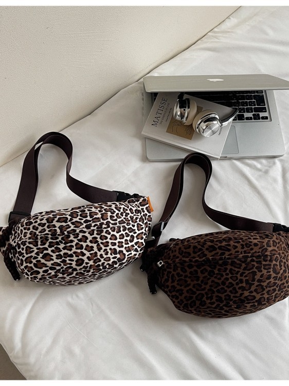 Ženska torbica za pojas s leopard printom, gradski stil, svakodnevna upotreba, zima 2025