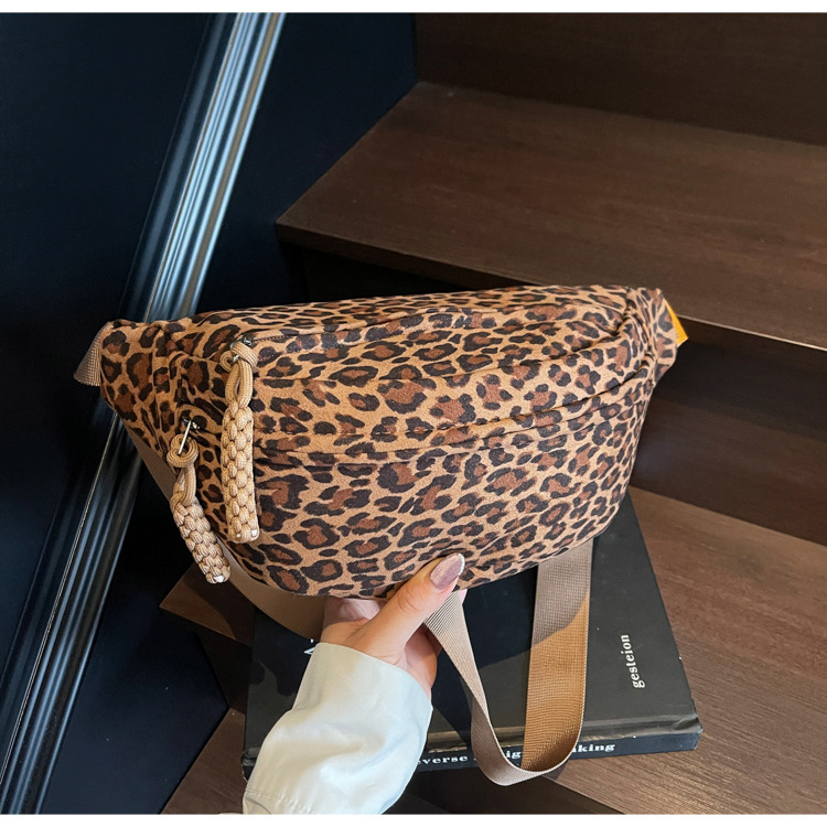 Ženska torbica za pojas s leopard printom, gradski stil, svakodnevna upotreba, zima 2025