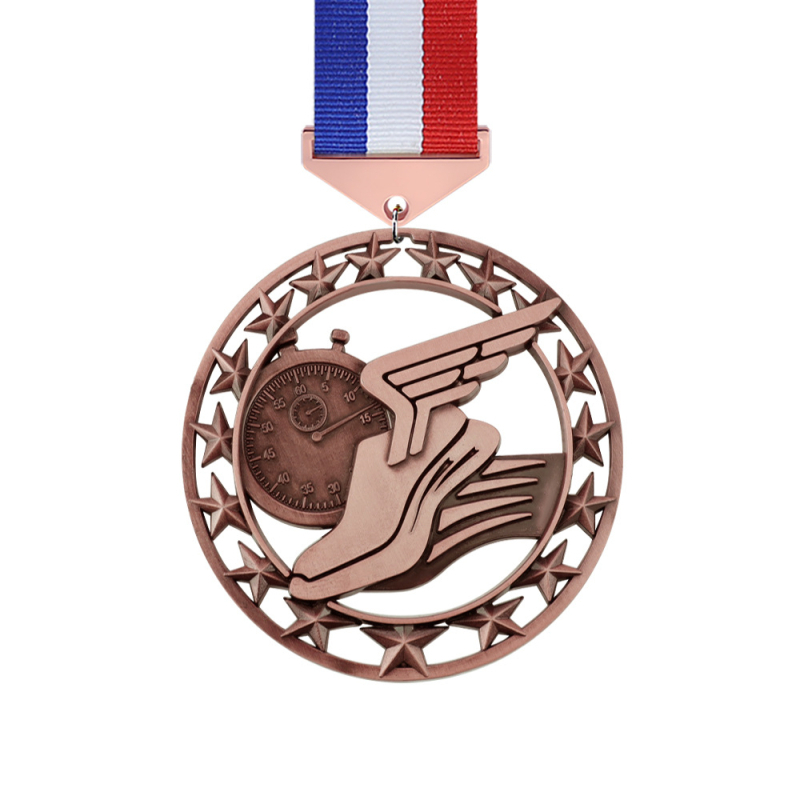 Opća medalja za maraton za sveučilišne sportske događaje, 123. mjesto, medalja od cinkove legure s antiknim premazom