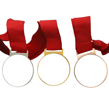Kružne metalne medalje za sublimaciju – prazne medalje za toplinski prijenos s prilagođenim logom u zlatnoj, srebrnoj ili brončanoj boji