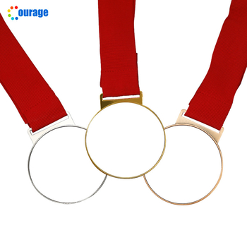 Kružne metalne medalje za sublimaciju – prazne medalje za toplinski prijenos s prilagođenim logom u zlatnoj, srebrnoj ili brončanoj boji