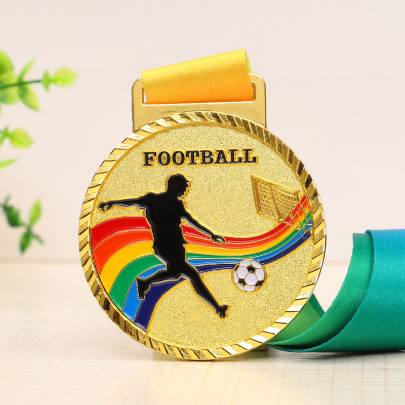 Medalja od cinkove legure za nogomet i maraton, promjera 6,5 cm, težina 80 g, prilagodljiva