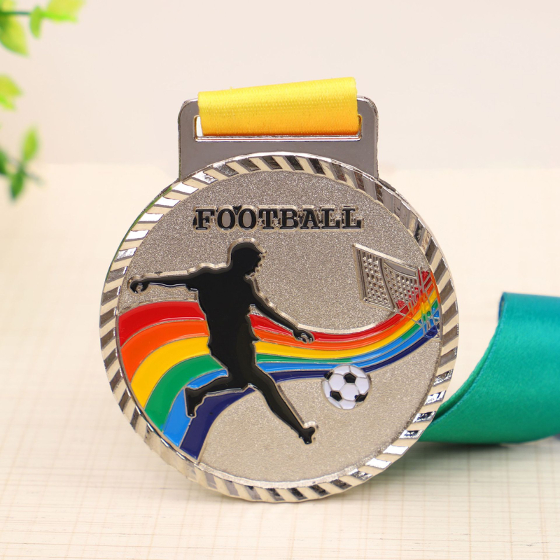 Medalja od cinkove legure za nogomet i maraton, promjera 6,5 cm, težina 80 g, prilagodljiva