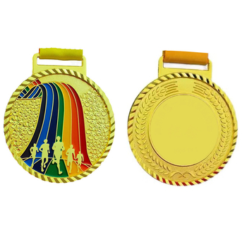 Prilagođena metalna medalja za maraton i sportske događaje – zlatna medalja za čast, promjer 6,5 cm, cinkova legura.