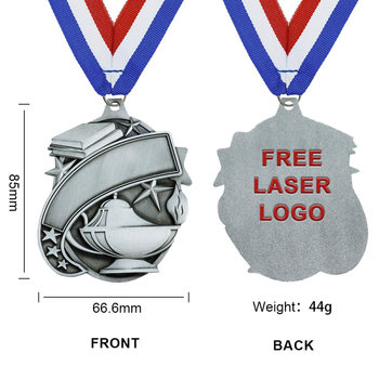 Longyi Academic123 Čestna medalja od cinkovog legura, dimenzije 85×66,6×3 mm, antik premaz