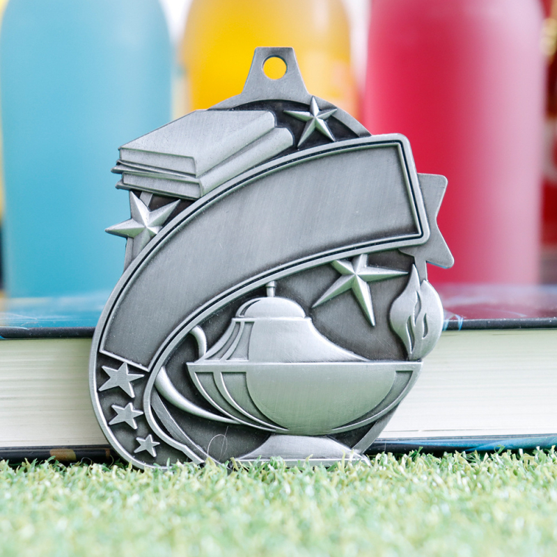 Longyi Academic123 Čestna medalja od cinkovog legura, dimenzije 85×66,6×3 mm, antik premaz