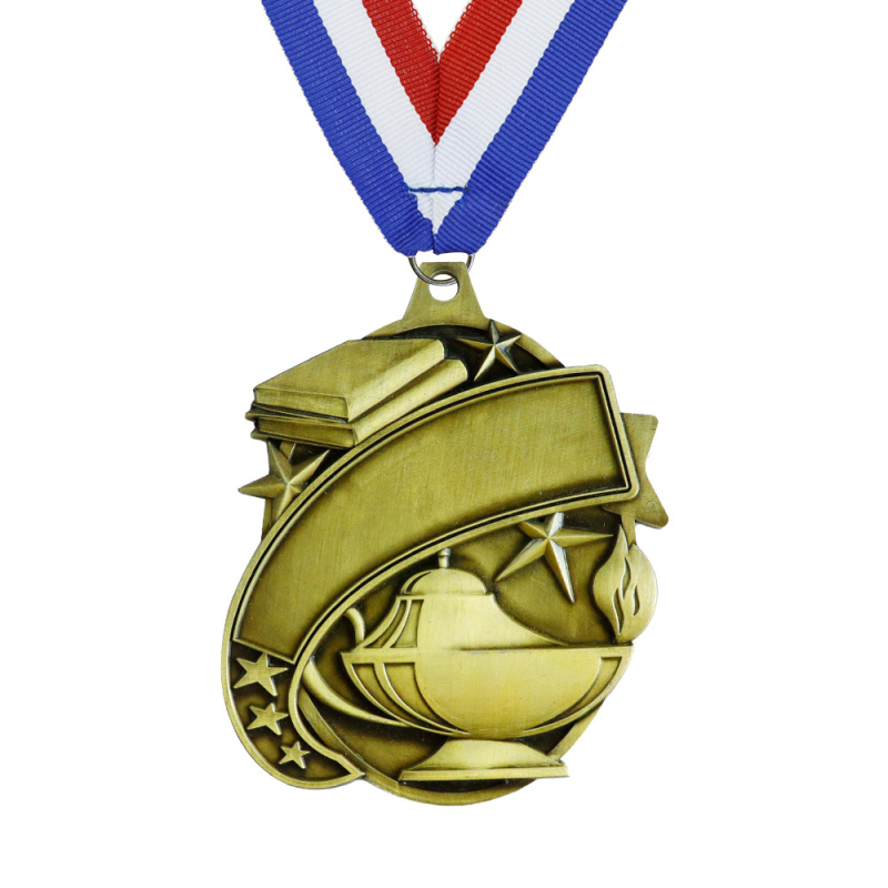 Longyi Academic123 Čestna medalja od cinkovog legura, dimenzije 85×66,6×3 mm, antik premaz