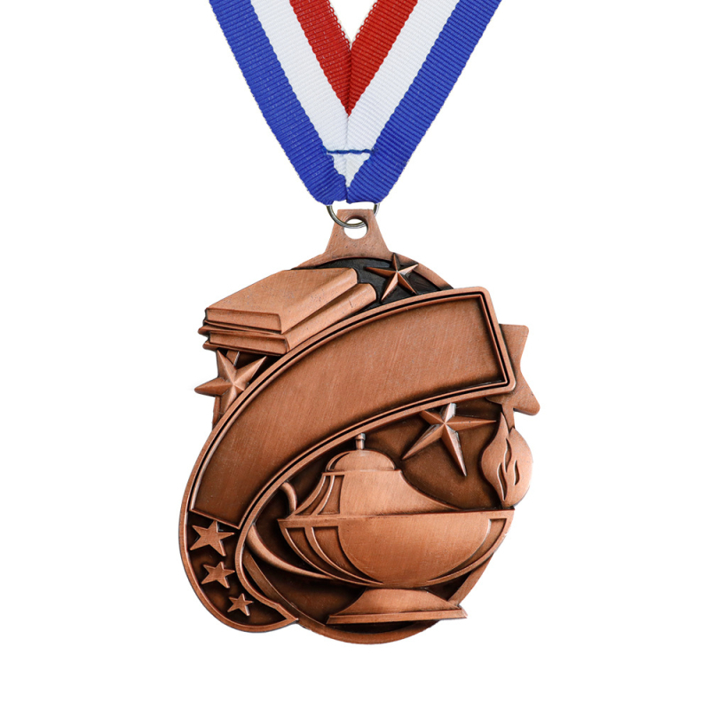 Longyi Academic123 Čestna medalja od cinkovog legura, dimenzije 85×66,6×3 mm, antik premaz