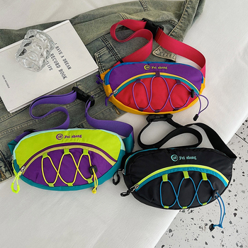Dopamine torbica za prsa s kontrastnim dizajnom, vodootporna, za outdoor, velik kapacitet, crossbody