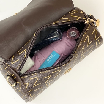 Mala cilindrična Boston torba s remenom, crossbody, PU koža, oblik jastuka, ulični stil