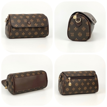 Mala cilindrična Boston torba s remenom, crossbody, PU koža, oblik jastuka, ulični stil